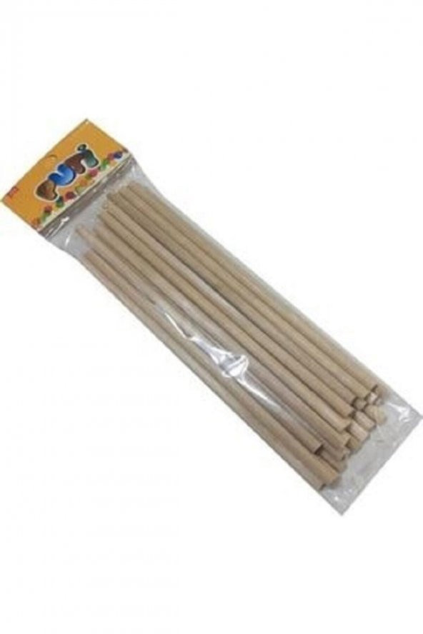 Puti Ahşap Naturel Çöp Çubuğu Silindir ürün görseli 1