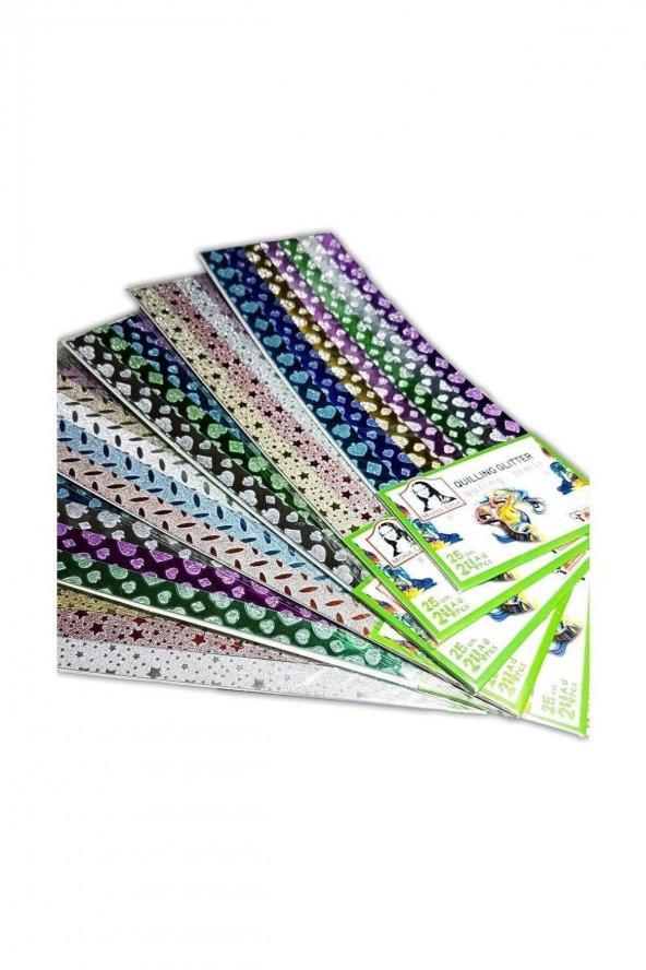 Ql01-5 Simli Quilling Kağıdı 25 Cm 24lü - Resim 2