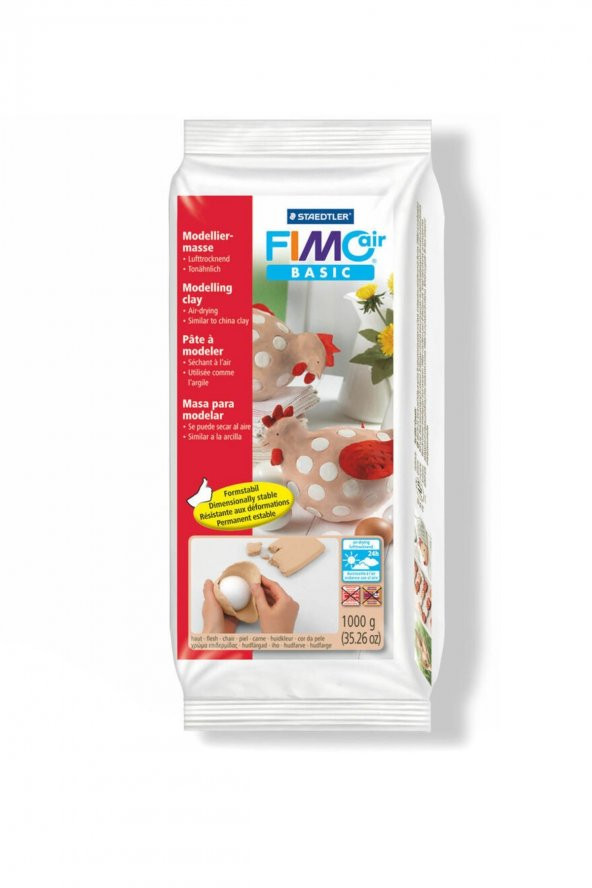 Fimo Air Basic Hava İle Kuruyan Modelleme Kili 1000 gr. TEN RENGİ ürün görseli 1