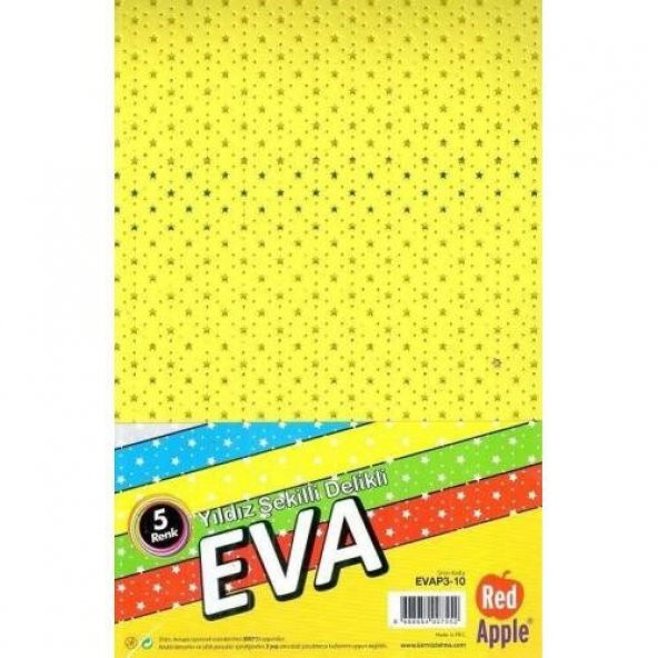 RED APPLE P3-10 R.A ŞEKİLLİ DELİKLİ EVA YILDIZLI