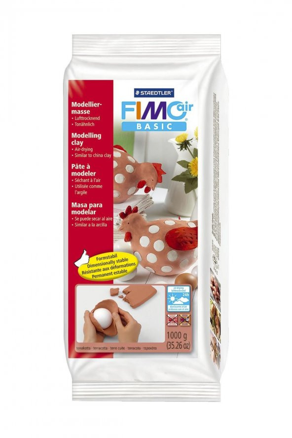 Fimo Air Basic Hava İle Kuruyan Modelleme Kili 1000 gr. TOPRAK RENGİ ürün görseli 1