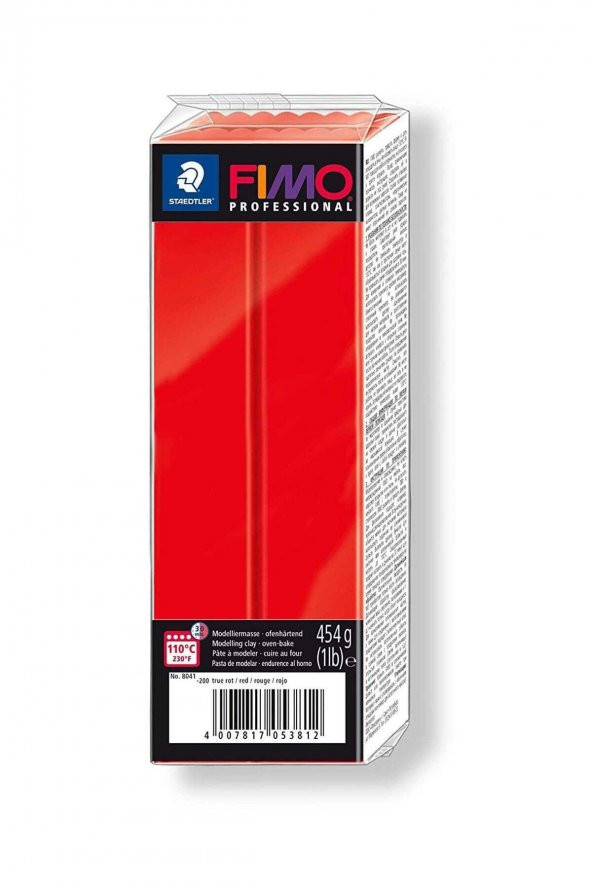 Fimo Professional Polimer Kil 454 gr. 200 Doğal Kırmızı ürün görseli 1