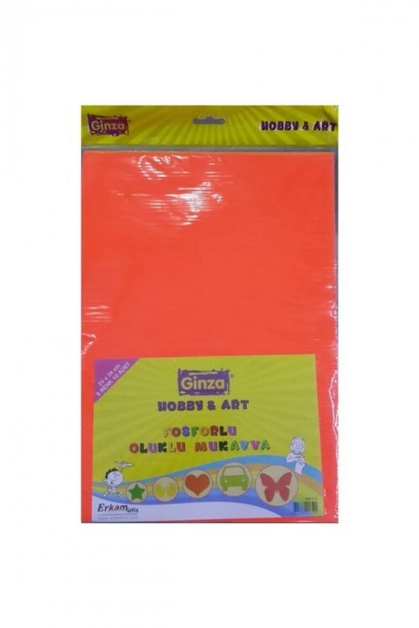 Ginza Fosforlu Oluklu Mukavva 24X34Cm 10 Lu Paket ürün görseli 1