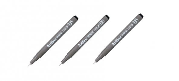 Artline Drawing System Teknik Çizim Kalemi 0.05 Mm 3 Adet