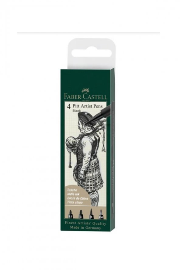 Faber Castell Pitt Artist Pen 4lü Siyah ürün görseli 1