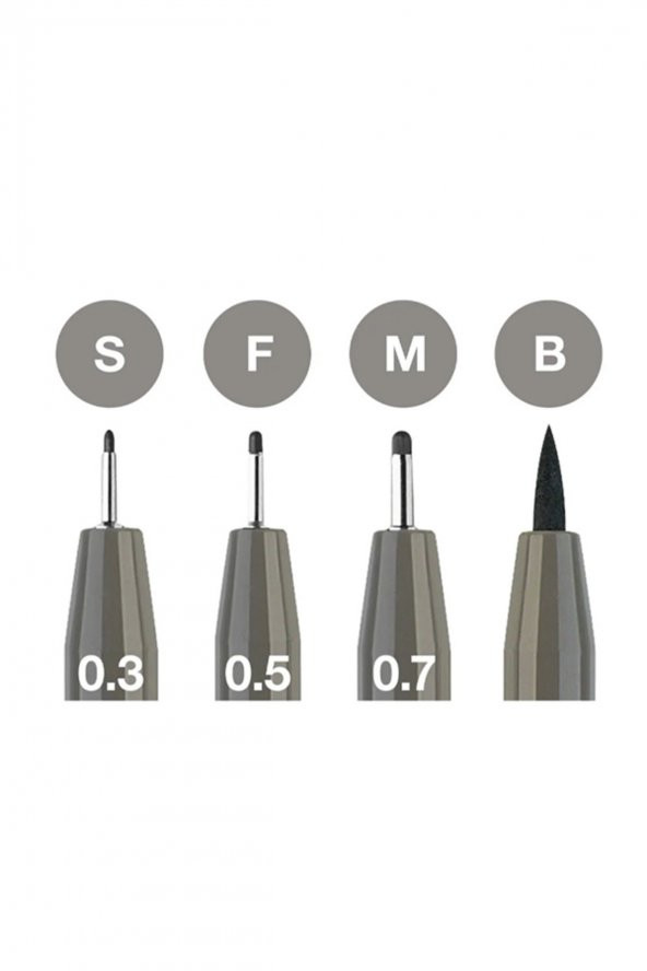 Faber Castell Pitt Artist Pen 4lü, Gri Tonları - Resim 2