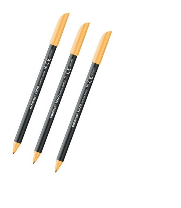 Edding 1200 Grafi̇k Kalemi̇ Açık Turuncu 3 Adet ürün görseli 1