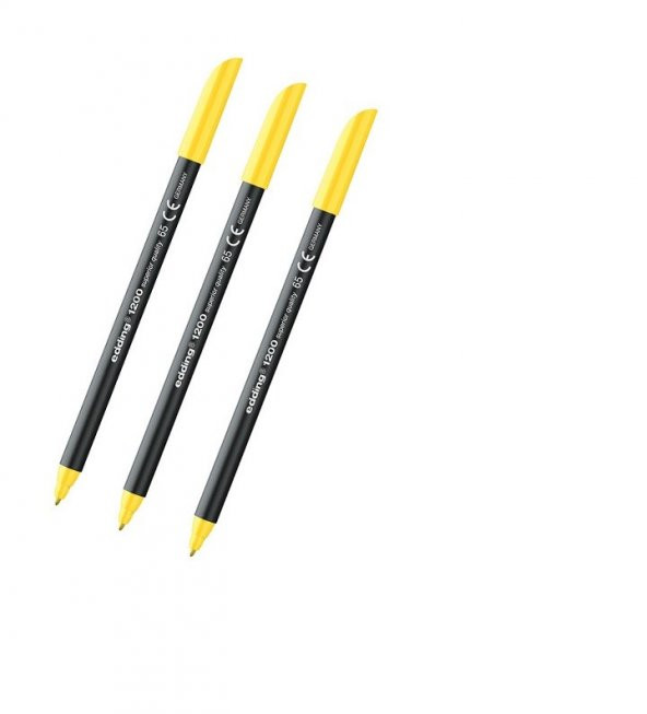 Edding 1200 Grafik Kalemi Fosforlu Sarı 3  Adet
