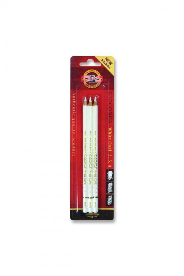 Koh-i Noor Gioconda Beyaz Kömür Kalem 3 lü Set - 2