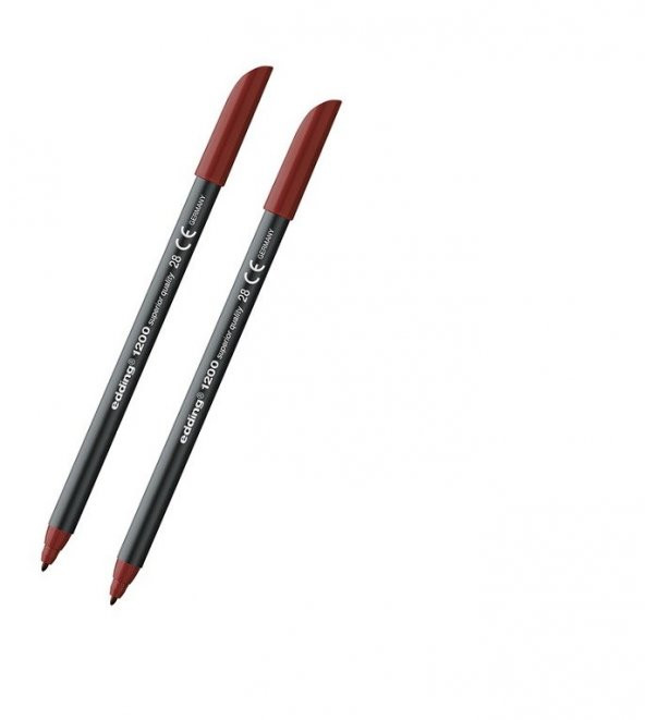 Edding 1200 Grafi̇k Kalemi̇ Koyu Kırmızı 2 Adet ürün görseli 1