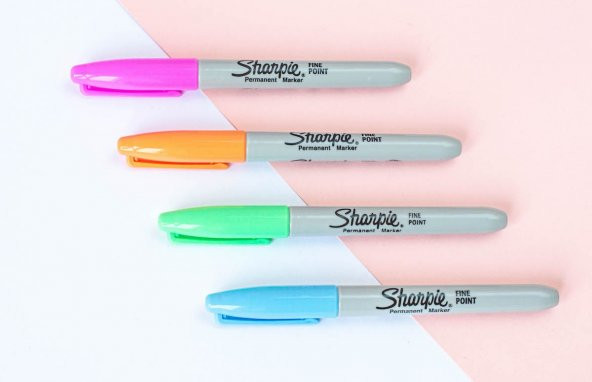 Sharpie Fine Permanent  Markör Pastel Renk  4Lü - Resim 3