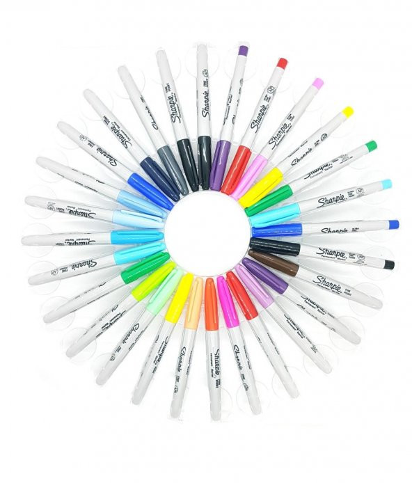 Sharpie Fine Permanent Markör Karışık  28Li - Balık - Resim 2