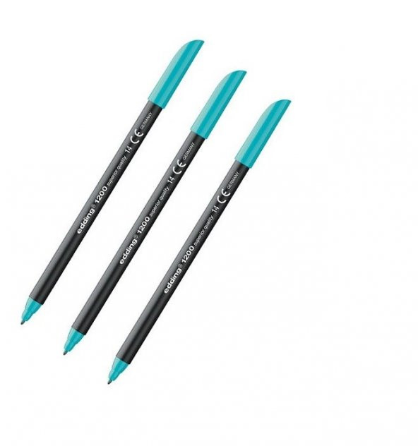 Edding 1200 Grafi̇k Kalemi̇ Turkuaz 3 Adet ürün görseli 1