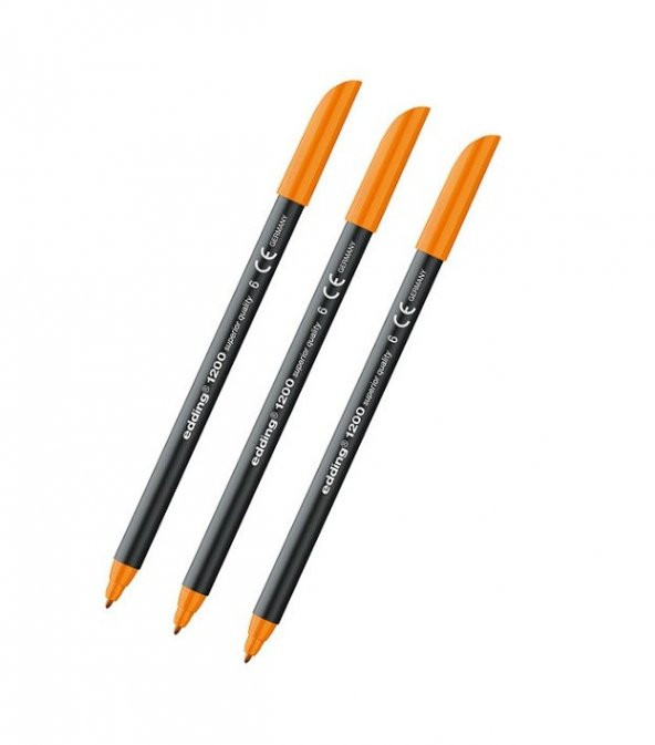 Edding 1200 Grafi̇k Kalemi̇ Turuncu 3 Adet ürün görseli 1
