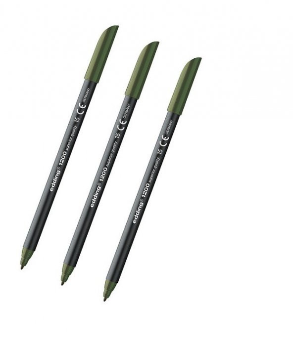 Edding 1200 Grafi̇k Kalemi̇ Zeytin Yeşili 3 Adet ürün görseli 1