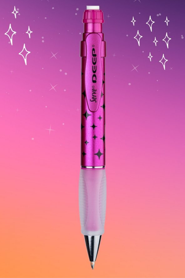 Serve Deep Versatil Kalem Uzay Temalı - Metalik Pembe - 3