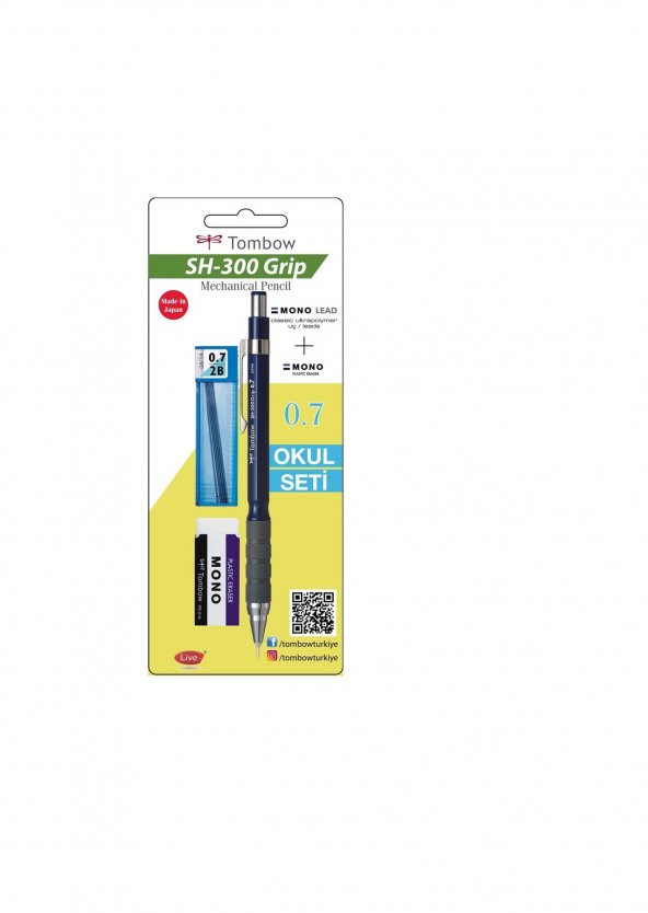 Tombow Sh 300 Grip Versatil Okul Seti Lacivert Gr44