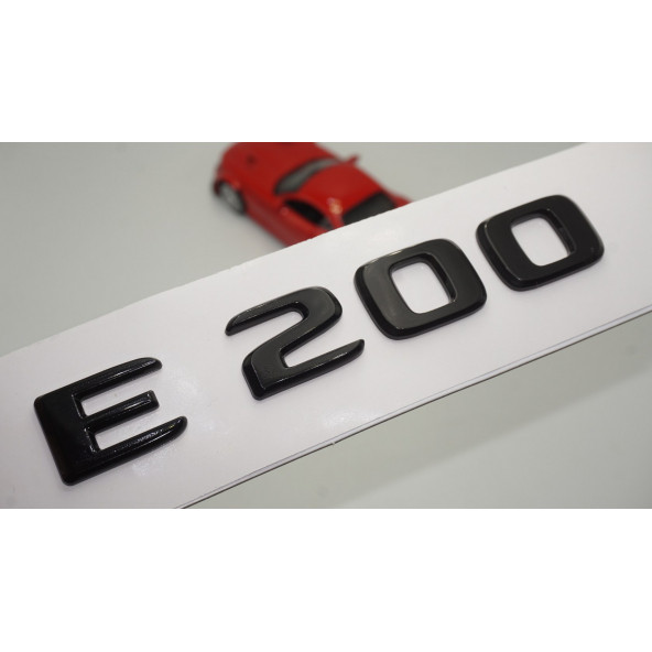 E 200 Bagaj Parlak Siyah ABS 3M 3D Yazı Logo ürün görseli