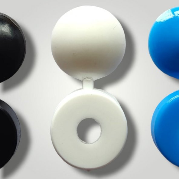 25 Adet Menteşeli Beyaz Plastik Vida Kapağı, Vida Gizleme Kapağı, Vida Kapağı, Mobilya Vida Kapağı - 2