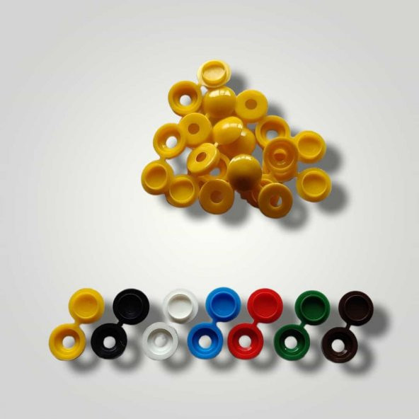 25 Adet Menteşeli Beyaz Plastik Vida Kapağı, Vida Gizleme Kapağı, Vida Kapağı, Mobilya Vida Kapağı - 5