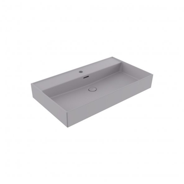Bocchi Milano 80 cm Çanak Lavabo Mat Gri
