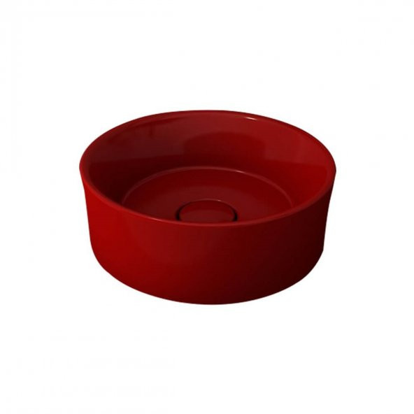 Bocchi Vessel Yuvarlak Çanak Lavabo 38 cm Parlak Kırmızı