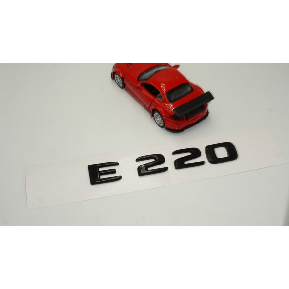 E 220 Bagaj Parlak Siyah ABS 3M 3D Yazı Logo - 2