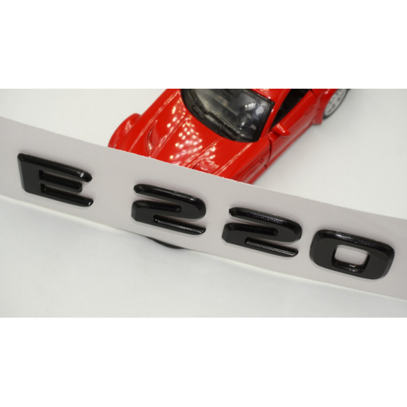 E 220 Bagaj Parlak Siyah ABS 3M 3D Yazı Logo - 4
