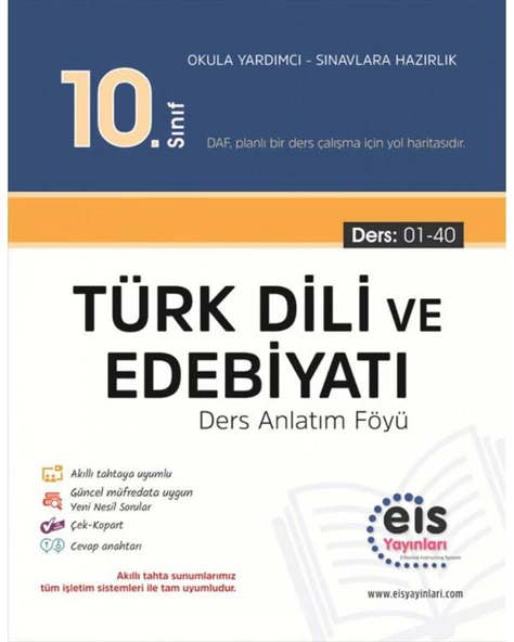 Eis 10.Sınıf Türk Dili ve Edebiyatı Ders Anlatım Föyü