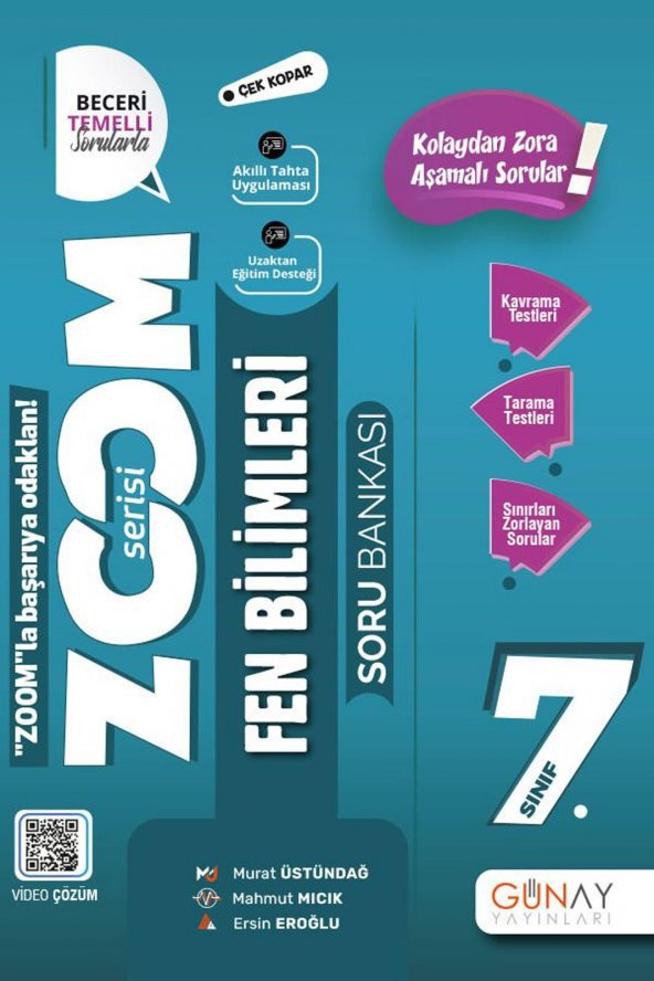 Günay 7.Sınıf Zoom Serisi Fen Bilimleri Soru Bankası (2022-2023)