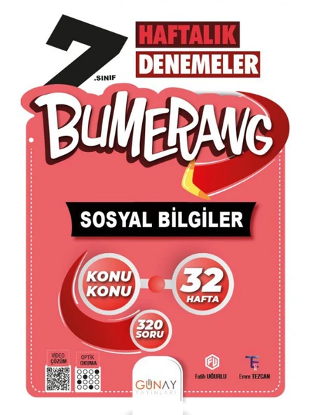 Günay 7.Sınıf Bumerang Haftalık Sosyal Bilgiler Denemeleri