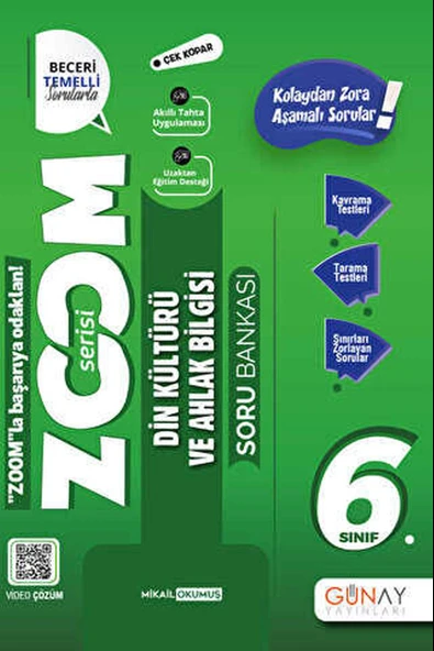 Günay 6.Sınıf Zoom Serisi Din Kültürü Soru Bankası (2022-2023)