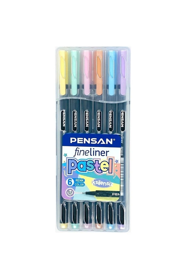 Pensan Fineliner Kalem Pastel 6 Renk 6200 (1 adet)