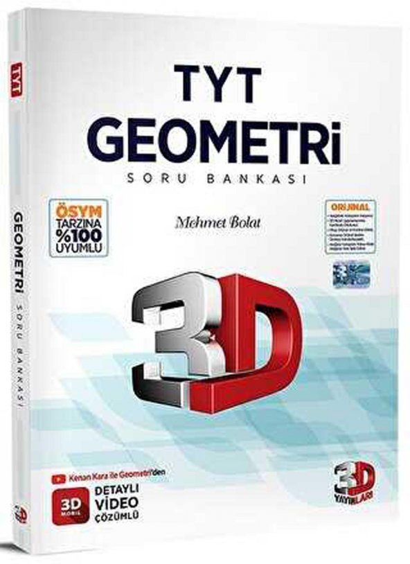 3D 2023 TYT 3D Geometri Tamamı Video Çözümlü Soru Bankası