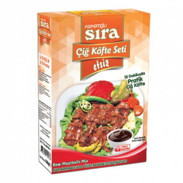 ŞEKEROĞLU SIRA ÇİĞKÖFTE SETİ 500GR (ETSİZ İÇİN)