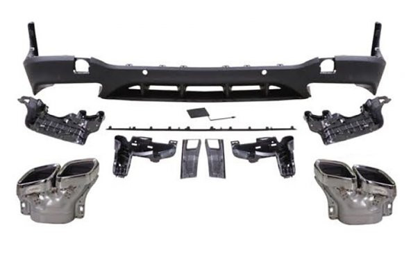 MERCEDES GLC SERİSİ X253 GLC63 AMG DİFÜZÖR + EGZOZ UCU 2015-2019 ürün görseli