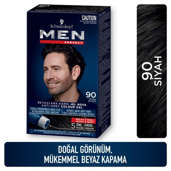 Schwarzkopf Men Perfect Erkek Saç Boyası 90 - Siyah