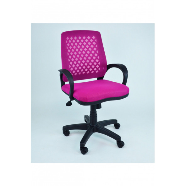 CLK Fileli Petek Ofis Büro Bilgisayar Koltuğu Sandalyesi PEMBE