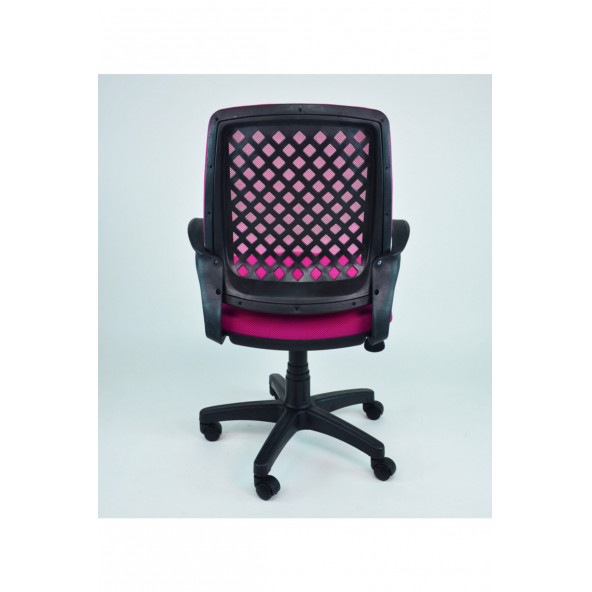 CLK Fileli Petek Ofis Büro Bilgisayar Koltuğu Sandalyesi PEMBE - 3