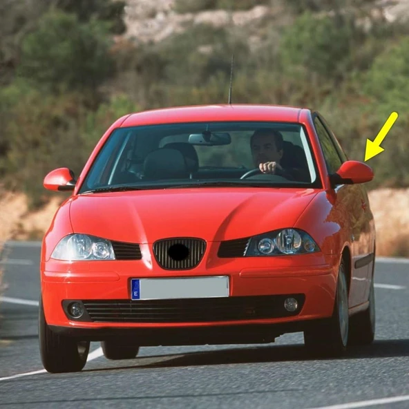 Seat İbiza 2002-2008 Sol Yan Dış Dikiz Ayna Kapağı 6L0857537