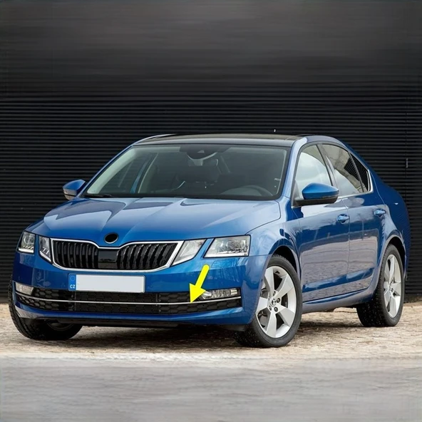 Skoda Octavia 3 2017-2020 Ön Sol Sis Farı Çerçevesi Krom 5E0807681G