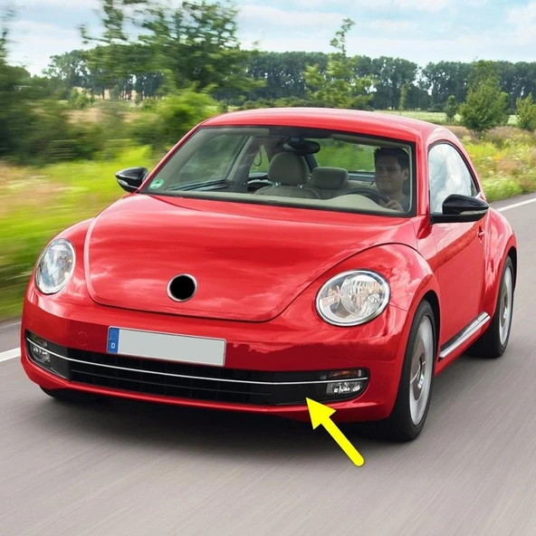 VW Beetle 2012-2016 Ön Tampon Sol Sis Farı Kapağı Kromlu 5C5854661C