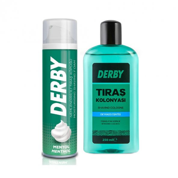 Derby Tıraş Köpüğü Mentol 200ml + Tıraş Kolonyası Okyanus Esintisi 250ml