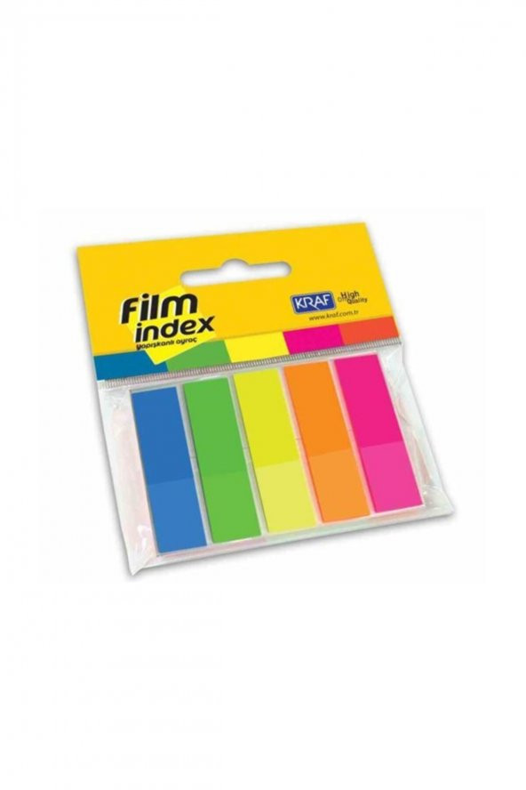 KRAF Film Index 13x44mm 5 Renk X 25 Sayfa