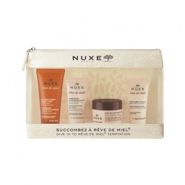 Reve de Miel Seyahat Seti Yıkama Jeli 15 ml+Face Balm 15 ml+Body Oil Balm 30 ml+Nail Cream 15 ml