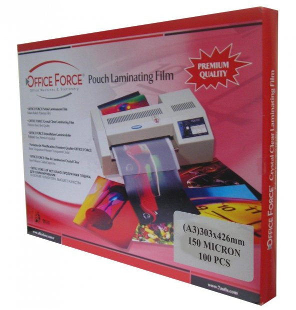 Office Force 150 Mic.A3 (303x426) Parlak Laminasyon Filmi 100’lü - 3