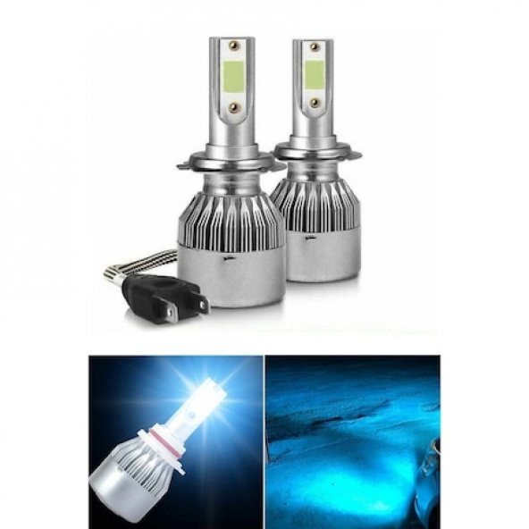 1.KALİTE BUZ MAVİ LED XENON ŞİMŞEK ETKİLİ H7