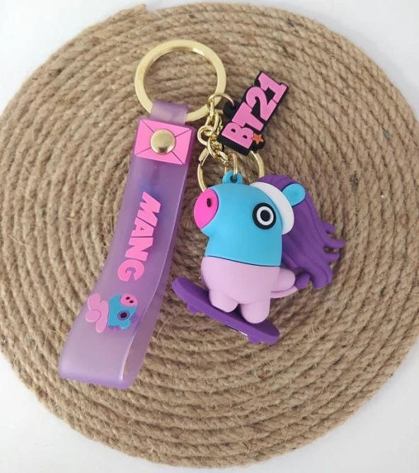BTS Mang Silikon Anahtarlık Çanta Süsü Oyuncak Araba Süsü