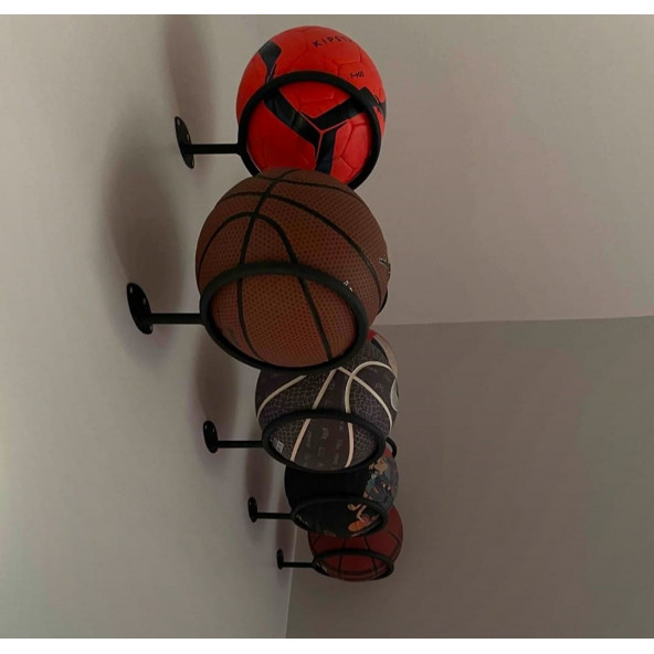 Basketbol Futbol Top Tutucu  Motosiklet Kaskı Çiçek Saksısı Duvar Rafı Top Tutucu Raf - 6