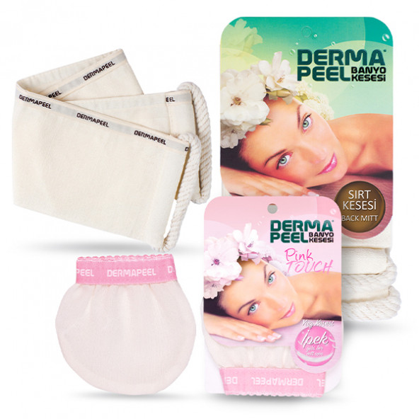 Dermapeel Sırt Kesesi '' Pink Touch Yüz Kesesi Set